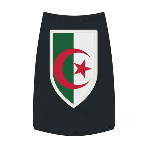 Algeria Green White Red Crescent Pet Tank Top — front view