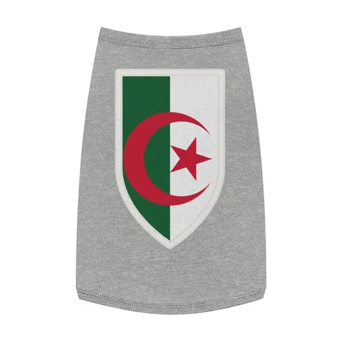 Algeria Green White Red Crescent Pet Tank Top — front view