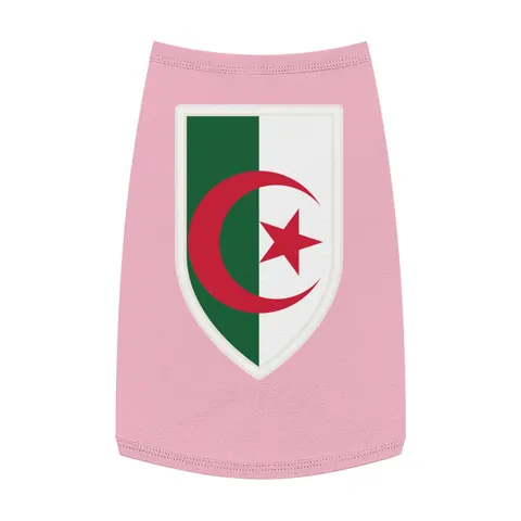 Algeria Green White Red Crescent Pet Tank Top — front view