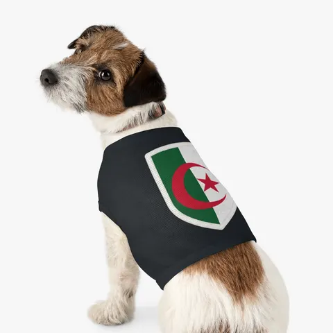 Algeria Green White Red Crescent Pet Tank Top — other view