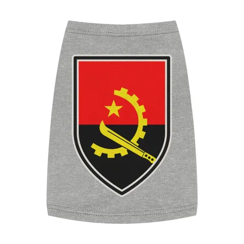 Angola Red Black & Emblem Pet Tank Top — front view