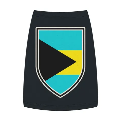 Bahamas Aqua Triangle Pet Tank Top — front view