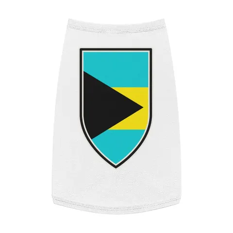 Bahamas Aqua Triangle Pet Tank Top — front view
