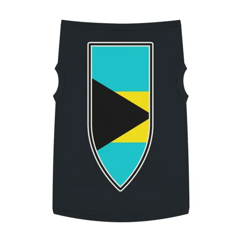 Bahamas Aqua Triangle Pet Tank Top — front view
