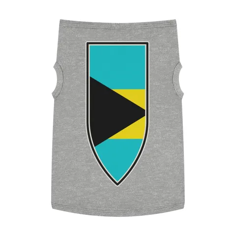 Bahamas Aqua Triangle Pet Tank Top — front view