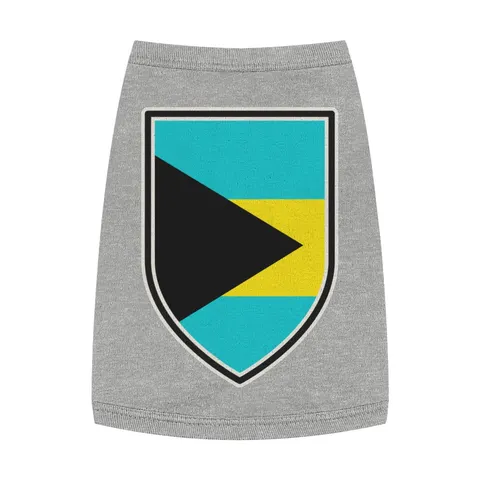 Bahamas Aqua Triangle Pet Tank Top — front view
