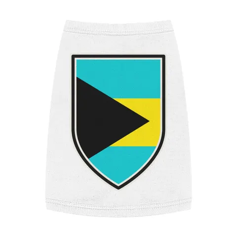 Bahamas Aqua Triangle Pet Tank Top — front view