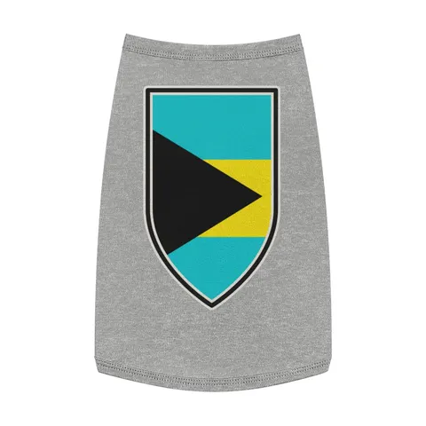 Bahamas Aqua Triangle Pet Tank Top — front view