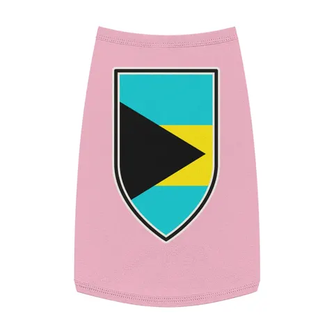 Bahamas Aqua Triangle Pet Tank Top — front view