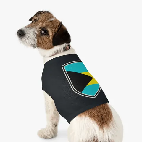 Bahamas Aqua Triangle Pet Tank Top — other view