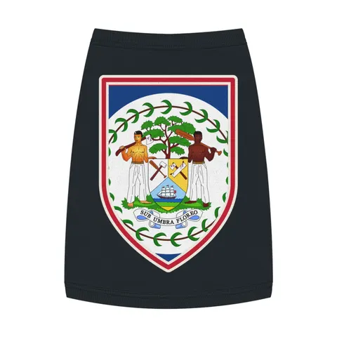 Belize Blue Red Emblem Pet Tank Top — front view