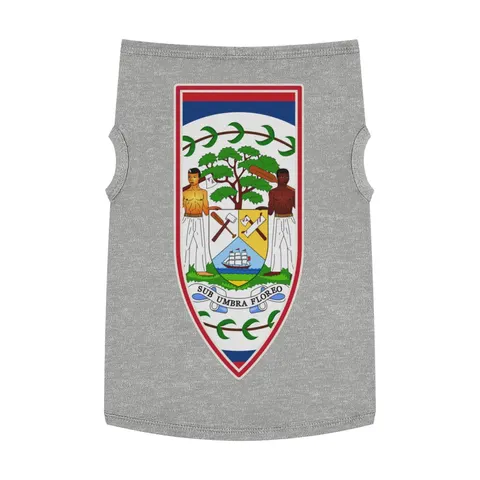 Belize Blue Red Emblem Pet Tank Top — front view