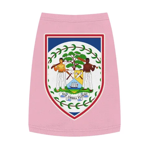 Belize Blue Red Emblem Pet Tank Top — front view