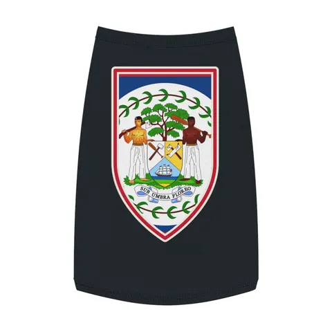 Belize Blue Red Emblem Pet Tank Top — front view