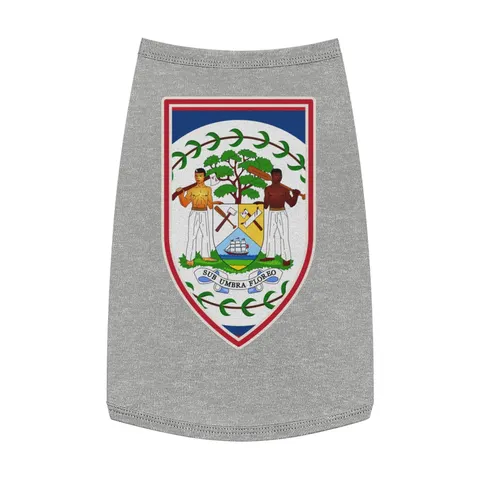 Belize Blue Red Emblem Pet Tank Top — front view