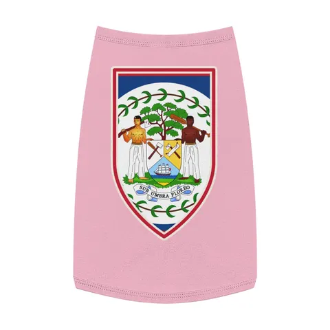 Belize Blue Red Emblem Pet Tank Top — front view