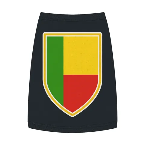 Benin Green Yellow Red Block Pet Tank Top — front view