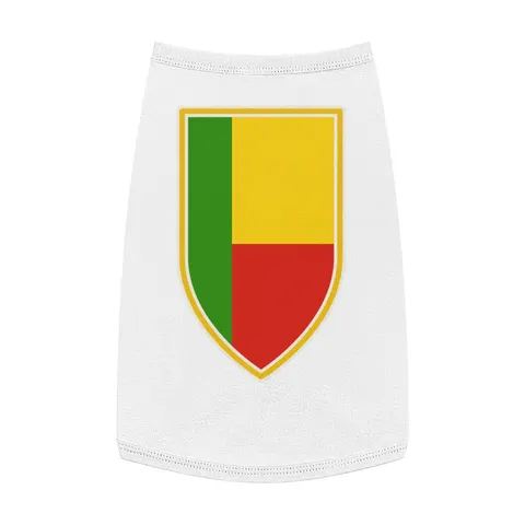 Benin Green Yellow Red Block Pet Tank Top — front view