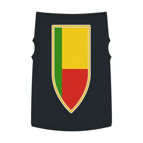 Benin Green Yellow Red Block Pet Tank Top — front view