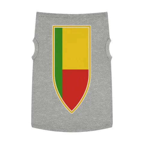 Benin Green Yellow Red Block Pet Tank Top — front view