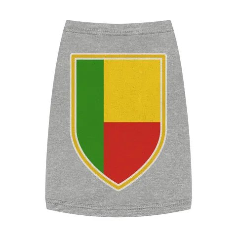 Benin Green Yellow Red Block Pet Tank Top — front view