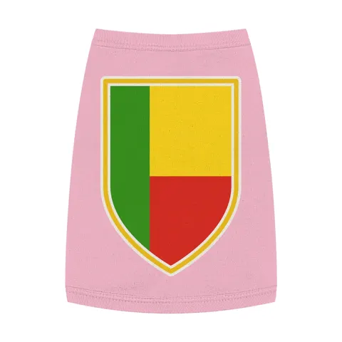 Benin Green Yellow Red Block Pet Tank Top — front view