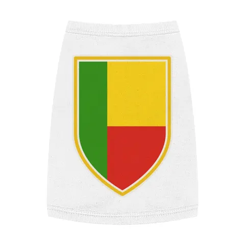 Benin Green Yellow Red Block Pet Tank Top — front view