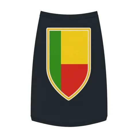 Benin Green Yellow Red Block Pet Tank Top — front view