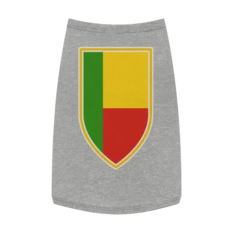 Benin Green Yellow Red Block Pet Tank Top — front view