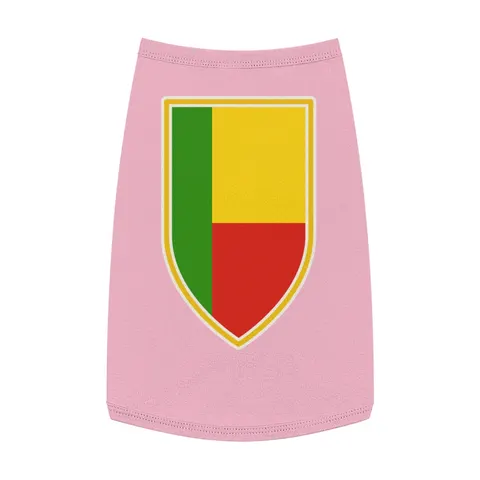Benin Green Yellow Red Block Pet Tank Top — front view