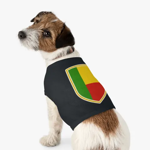 Benin Green Yellow Red Block Pet Tank Top — other view