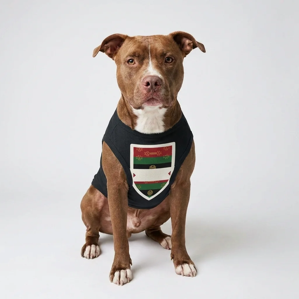 Black American Heritage Black American Heritage Flag Pet Tank Top — lifestyle view
