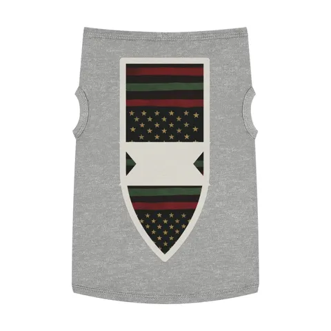 Black American Pan-African Stars & Stripes Pet Tank Top — front view