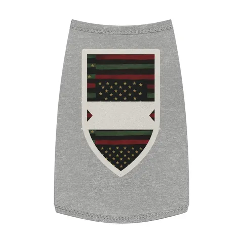 Black American Pan-African Stars & Stripes Pet Tank Top — front view