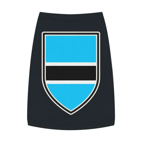 Botswana Blue & Black Stripe Pet Tank Top — front view