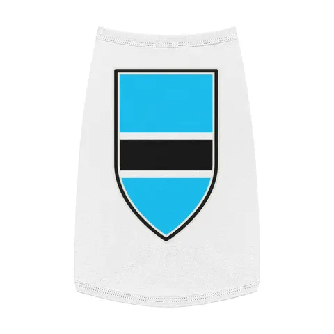 Botswana Blue & Black Stripe Pet Tank Top — front view