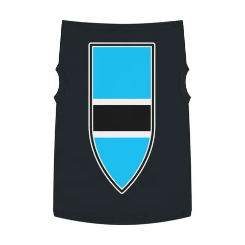Botswana Blue & Black Stripe Pet Tank Top — front view