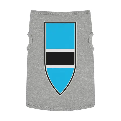 Botswana Blue & Black Stripe Pet Tank Top — front view