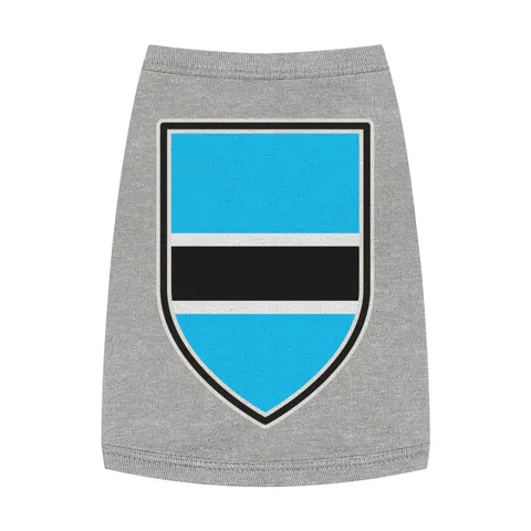 Botswana Blue & Black Stripe Pet Tank Top — front view