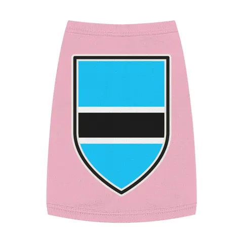 Botswana Blue & Black Stripe Pet Tank Top — front view