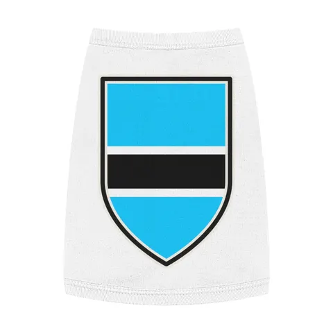 Botswana Blue & Black Stripe Pet Tank Top — front view