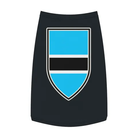 Botswana Blue & Black Stripe Pet Tank Top — front view