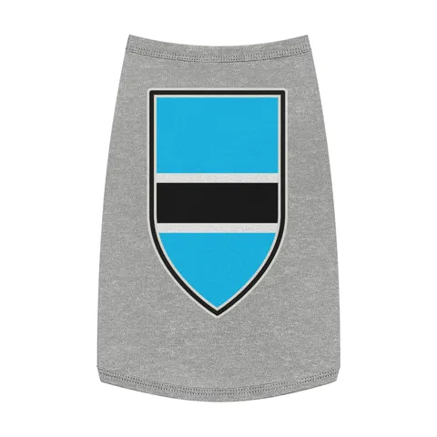 Botswana Blue & Black Stripe Pet Tank Top — front view
