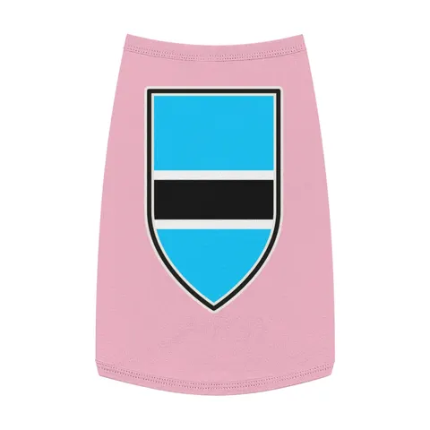 Botswana Blue & Black Stripe Pet Tank Top — front view