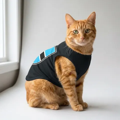 Botswana Blue & Black Stripe Pet Tank Top