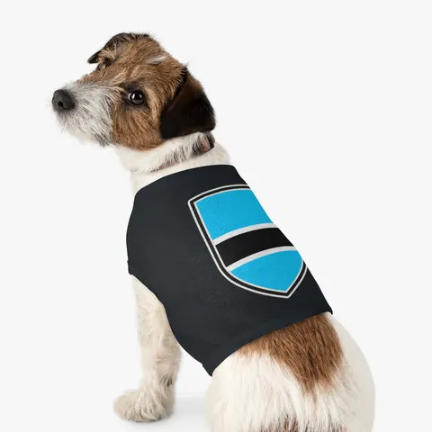 Botswana Blue & Black Stripe Pet Tank Top — other view
