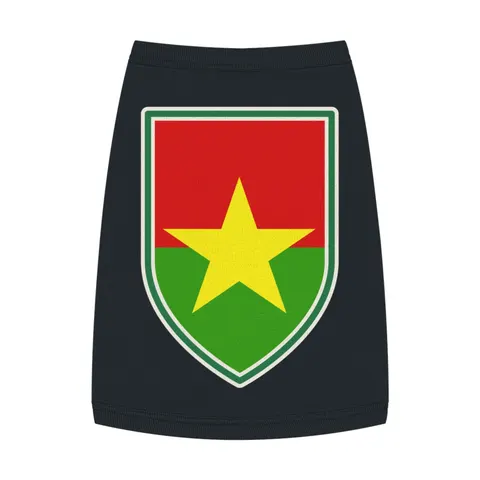 Burkina Faso Red Green Star Pet Tank Top — front view