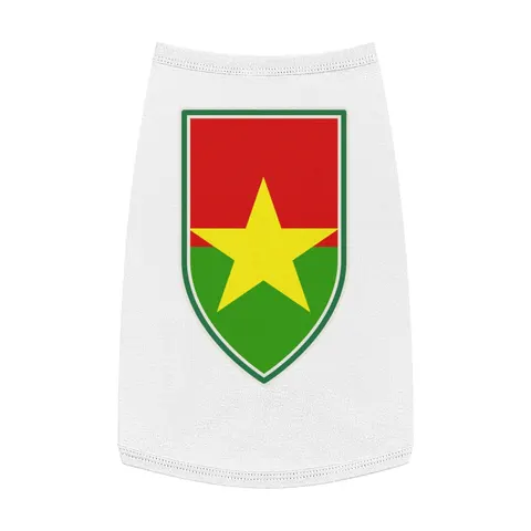 Burkina Faso Red Green Star Pet Tank Top — front view
