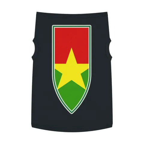 Burkina Faso Red Green Star Pet Tank Top — front view