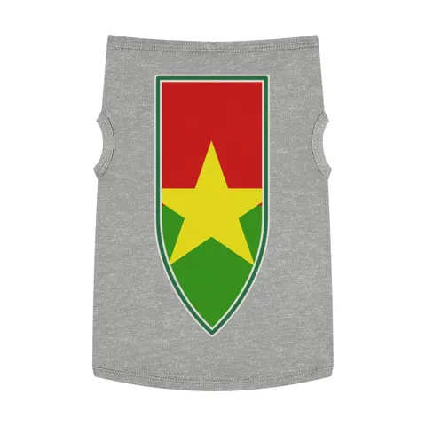 Burkina Faso Red Green Star Pet Tank Top — front view